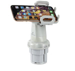 Cup Call Car Phone Mount - Adjustable Cup Holder (Silver)