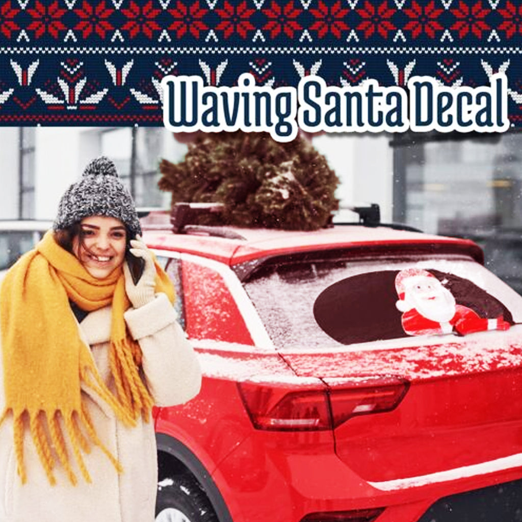 Waving Santa Decal