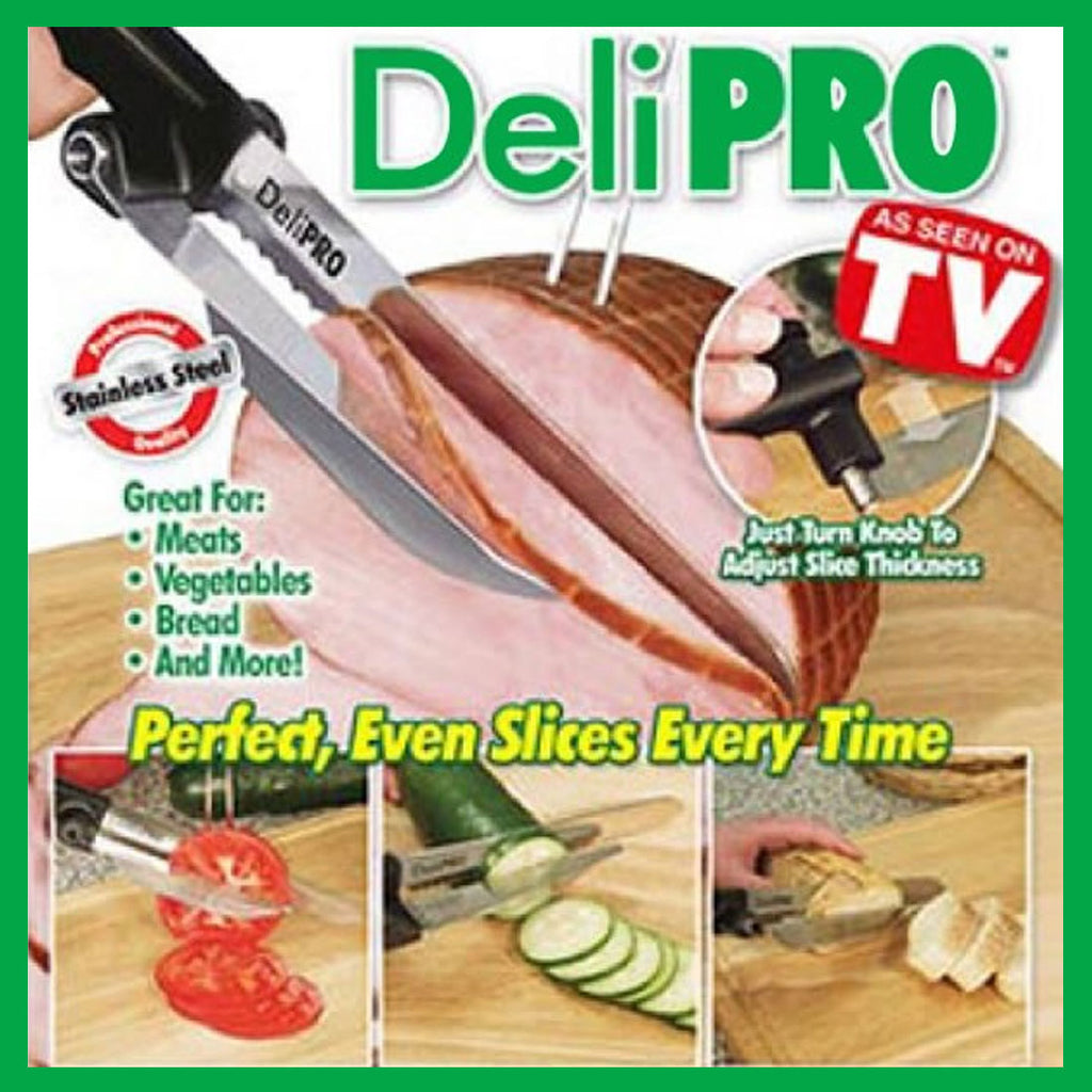 Deli-Pro Slicing Knife- Carving Knives Creates Perfect Slices Meats Vegetables Fruits Cheeses Breads