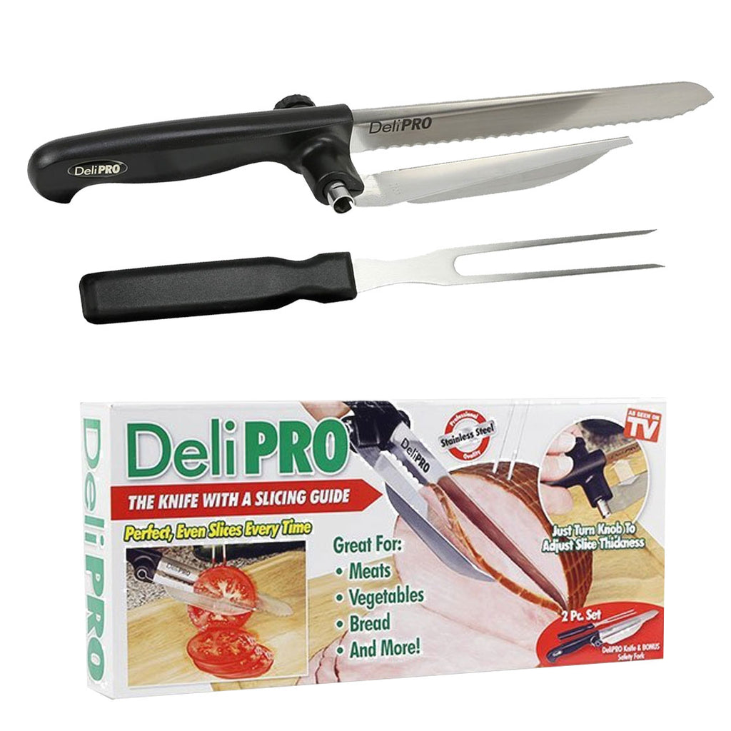 Deli Pro Knife and Fork with Slicing Guide