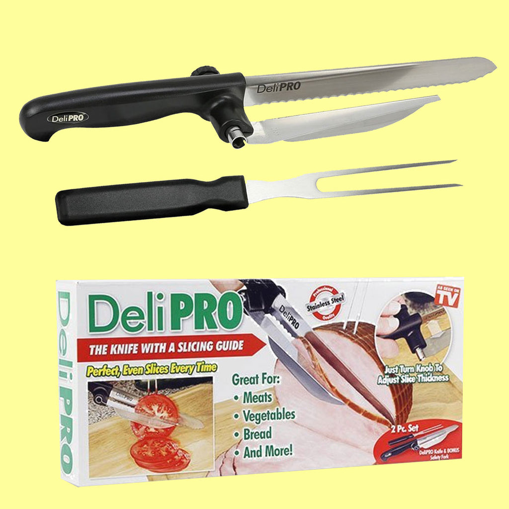 Deli Pro Knife and Fork with Slicing Guide