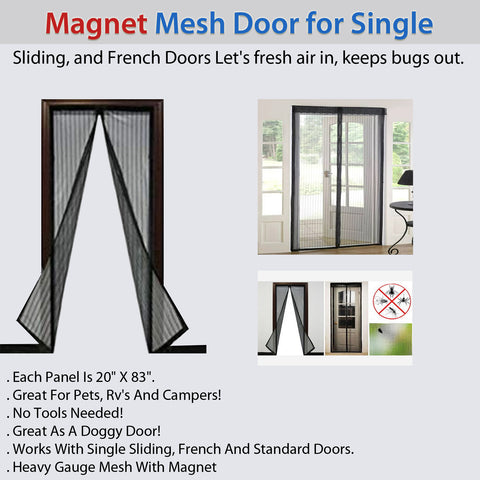 magnetic mesh screen door
