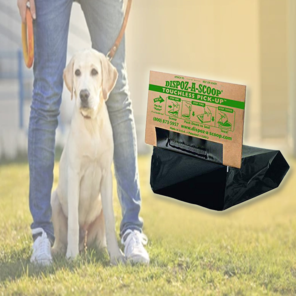 HealthPro Dispoz-A-Scoop – No Touch, No Mess, No Odor, Sanitary Dog Poop Scoopers –  96 Pack
