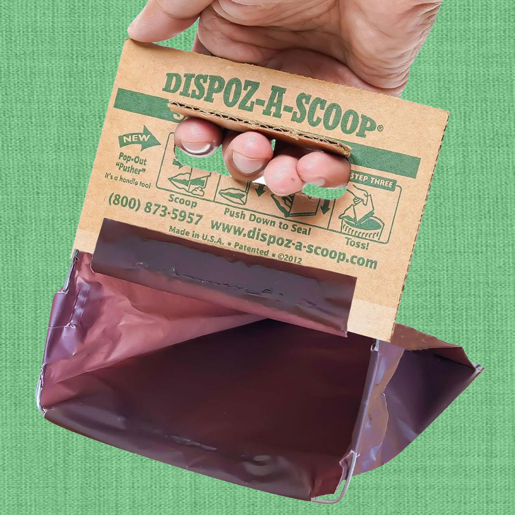 HealthPro Dispoz-A-Scoop – No Touch, No Mess, No Odor, Sanitary Dog Poop Scoopers –  250 Pack