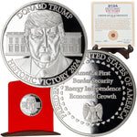 Donald Trump 2024 Commemorative Coin Gold Collectible Display Case Certificate