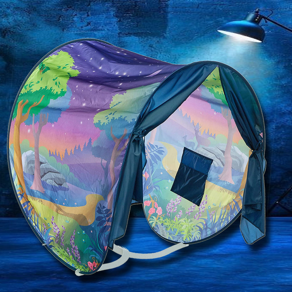DreamTents Fun Pop Up Tent - Fantasy Forest - Twin (w/ Light)