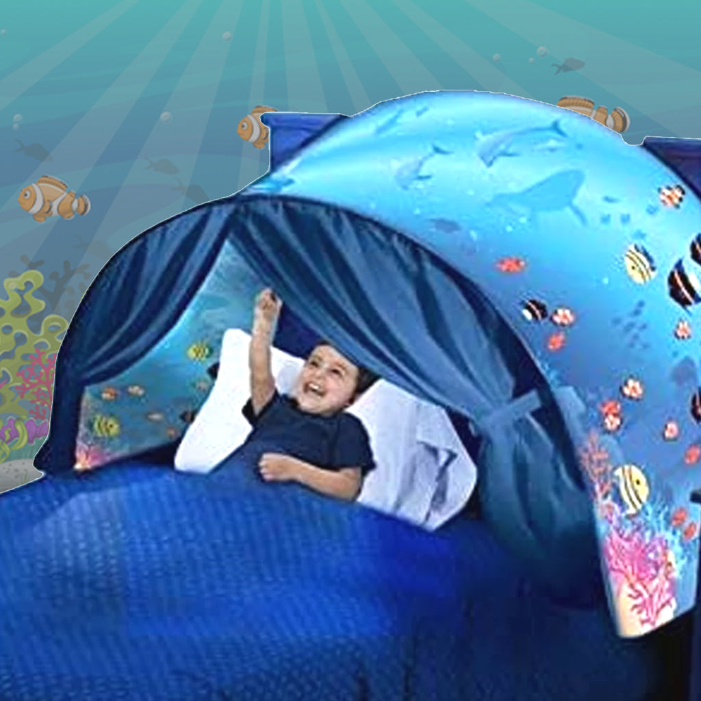 Dreamtents Fun Pop Up Bed Tent Indoor Folding Undersea World – TVTimeDirect