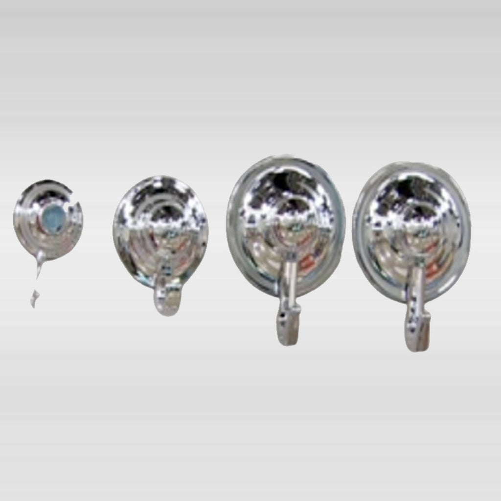 Forever Suction Hooks -  Set of 8 -  Vacuum Suction Hooks (Silver)