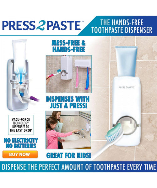 Hands-Free Automatic Toothpaste Dispenser Toothbrush Holder