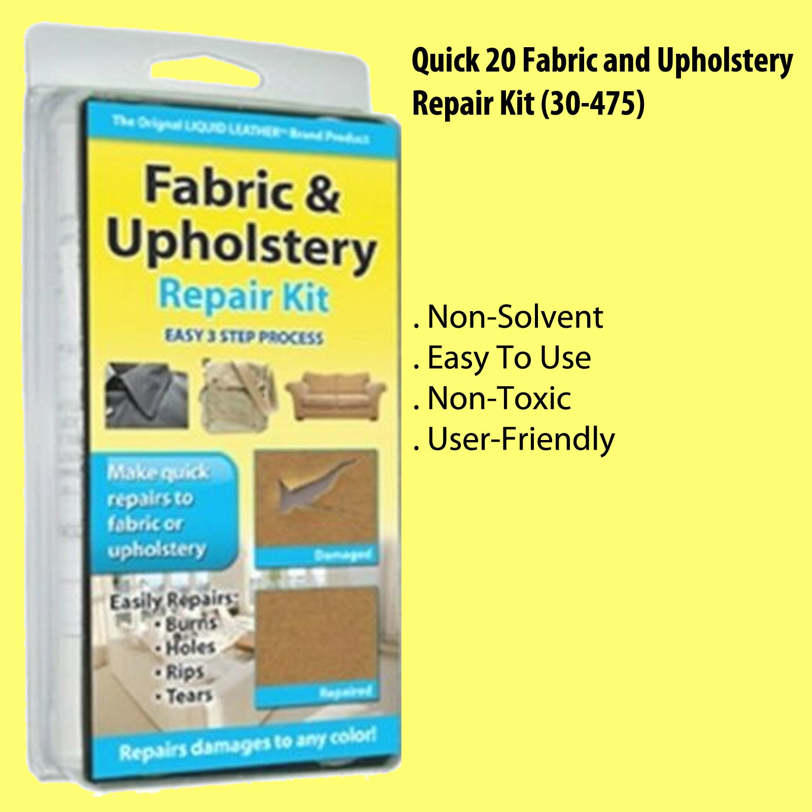 Quick 20 Fabric and Upholstery Repair Kit Colors & Adhesive