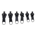 Universal Zipper Repair Kit - Black (Set of 6 for Quick Repairs)