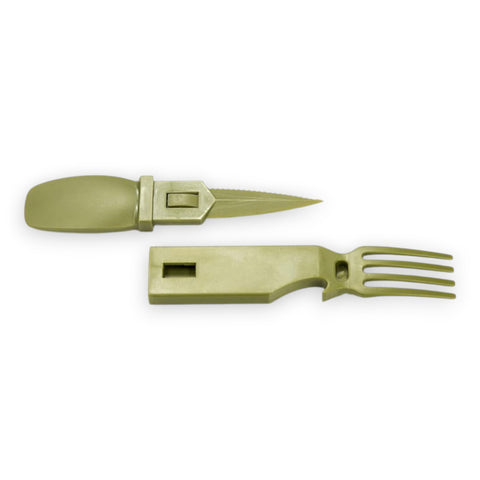 4-IN-1 Snapatite+ Detachable Utensil - Fork, Knife, Spoon and Bottle Opener (OD Green)