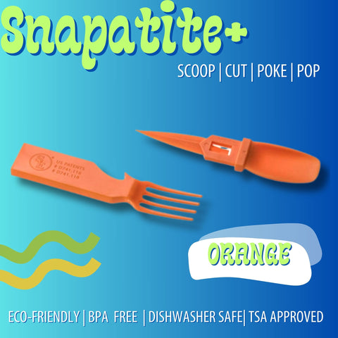 4-IN-1 Snapatite+ Detachable Utensil - Fork, Knife, Spoon and Bottle Opener(Orange)