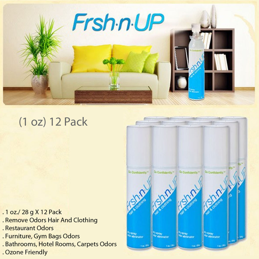 Frsh n Up Hair and Clothing Dry Spray Odor Eliminator (1 oz) 12 Pack
