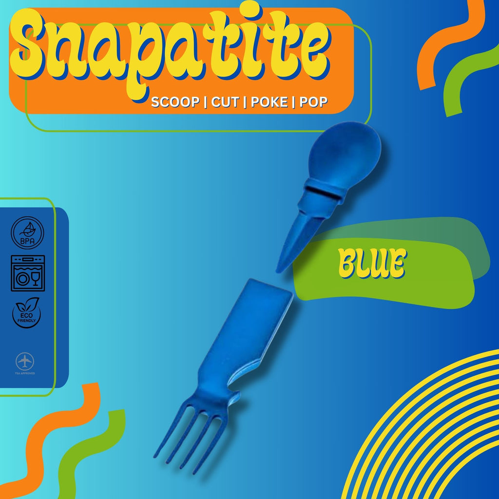 4-IN-1 Nylon Snapatite+ Utensil Set  (Blue- Single )
