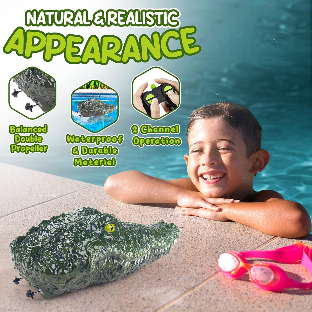 Doohickey Remote Control Alligator Head Boat for Kids and Adults