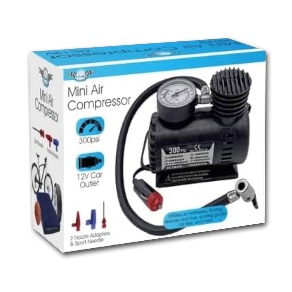 Mini Air Compressor for Tires and Inflatables-300 PSI
