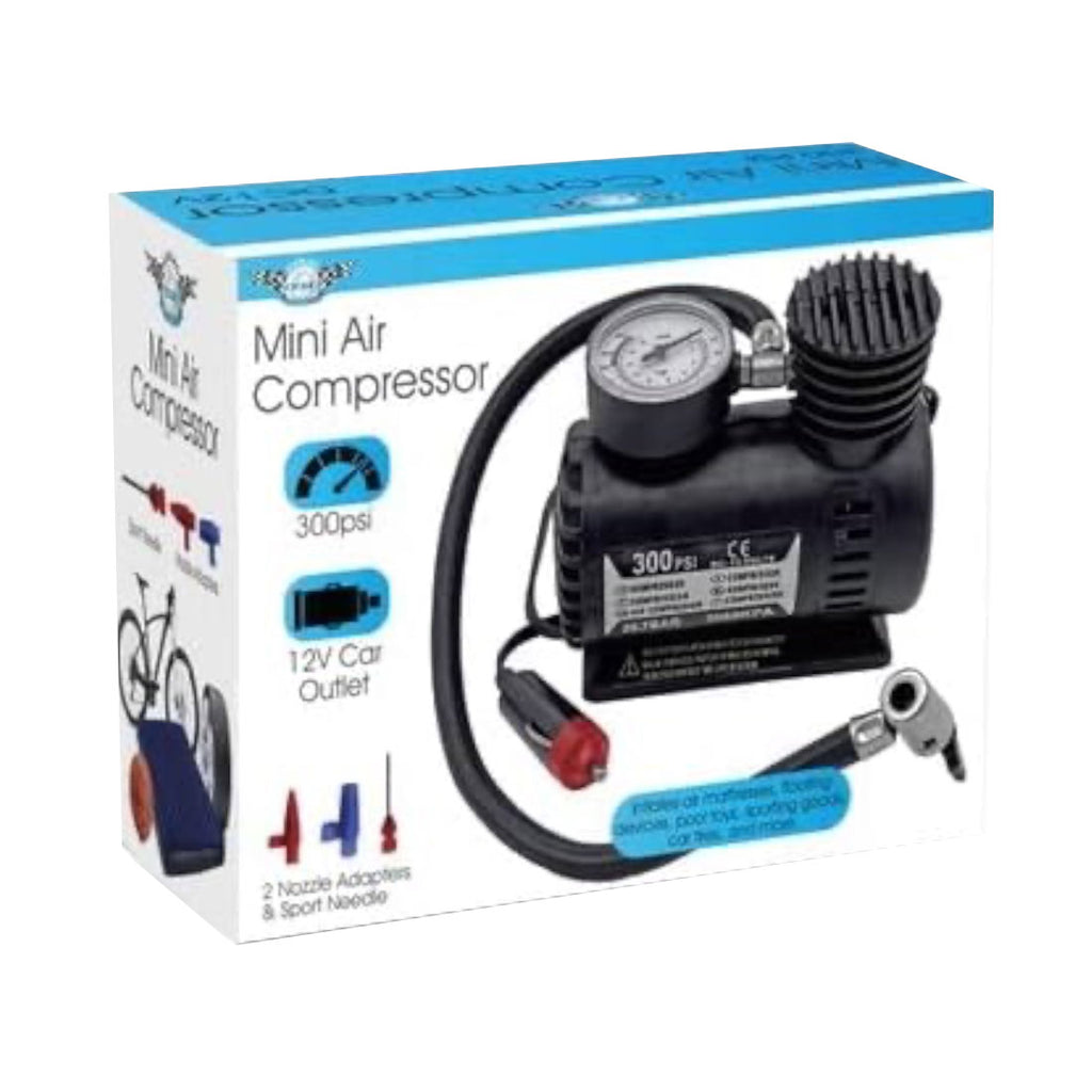 Mini Air Compressor for Tires and Inflatables-300 PSI