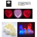 Eclipse Geometrics Color-Changing LED Flameless Wax Ornaments (Heart)