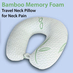 Bamboo Memory Foam Travel Neck Pillow