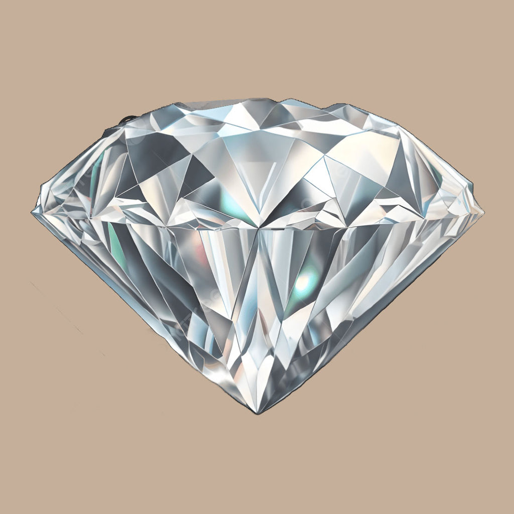Glass Diamond Jewel Paperweight- Clear (30mm)