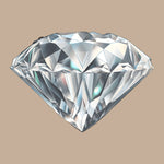 Glass Diamond Jewel Paperweight- Clear (30mm)