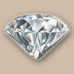 Glass Diamond Jewel Paperweight- Clear (30mm)