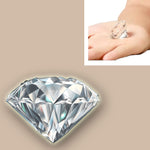 Glass Diamond Jewel Paperweight- Clear (30mm)