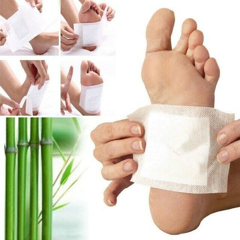 Chikusaku Gold Super Bamboo Vinegar Foot Detox Patches Extra-Strength Bamboo Vinegar Wake Up Feeling Cleansed Refreshed And Energized- 32  Value Pack