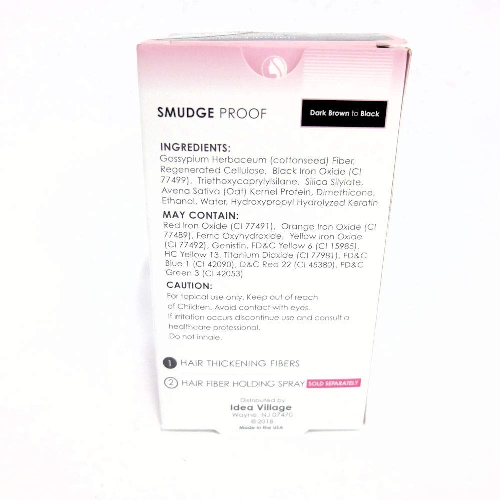 Hair Building Thickening Fibers, Black, 0.2 Ounce