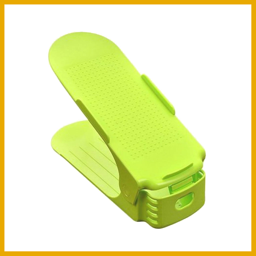 Shoe Double Decker - Efficient Space-Saving Organizer- Green