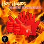 Hot Hands Non-Slip Silicon Cooking Glove Kitchen Baking 2 pack