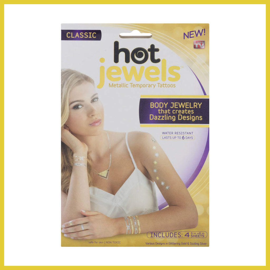 Hot Jewels - Metallic Temporary Tattoos -Classic