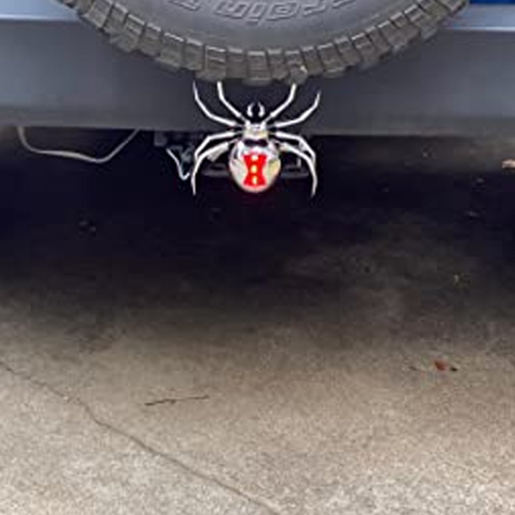 Hitch Critters Animated Ball Hitch Cover and Brake Light - Black Widow