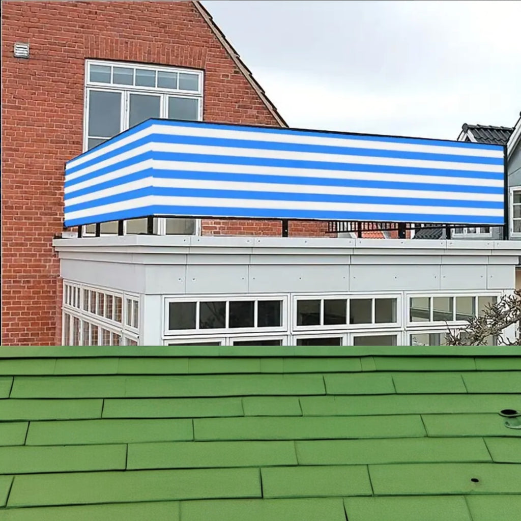 Ideaworks Deck & Fence Privacy Screen- Blue and White Stripes