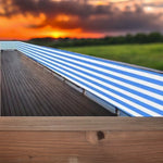 Ideaworks Deck & Fence Privacy Screen- Blue and White Stripes