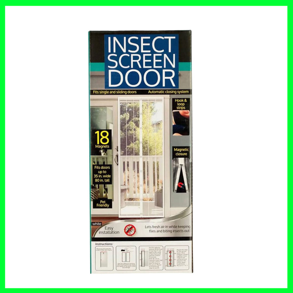 Kole Magnetic Screen Door- White
