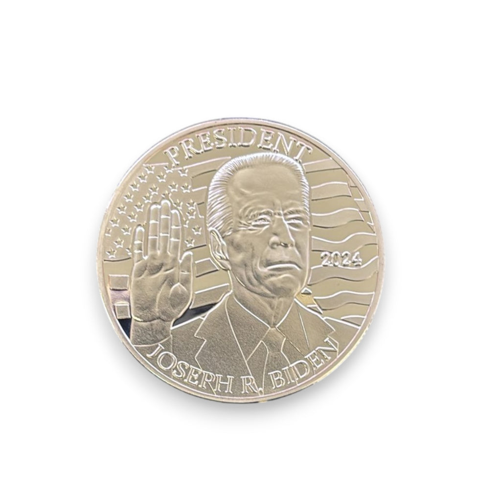 Joe Biden Commemorative Coin Silver-Layered Collectible Display Case Certificate