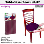 Stretchable Seat Covers – Set of 2 [Burgundy]