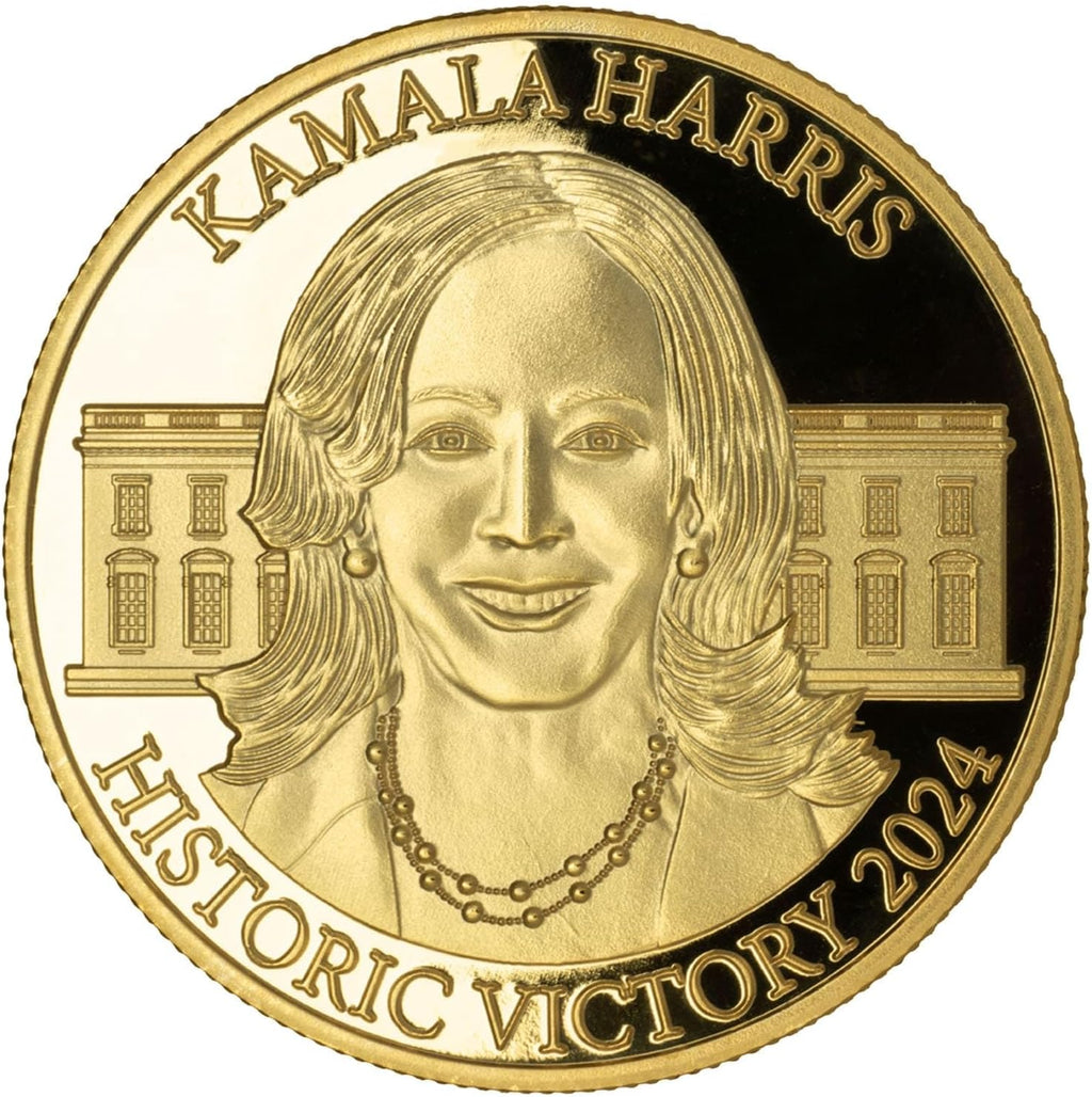 Kamala Harris 2024 Commemorative Coin – Gold-Layered Collectible