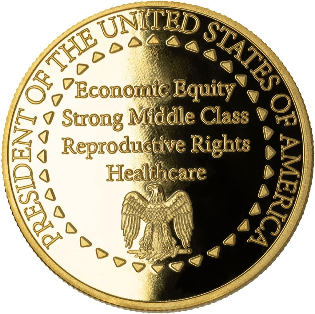 Kamala Harris 2024 Commemorative Coin – Gold-Layered Collectible