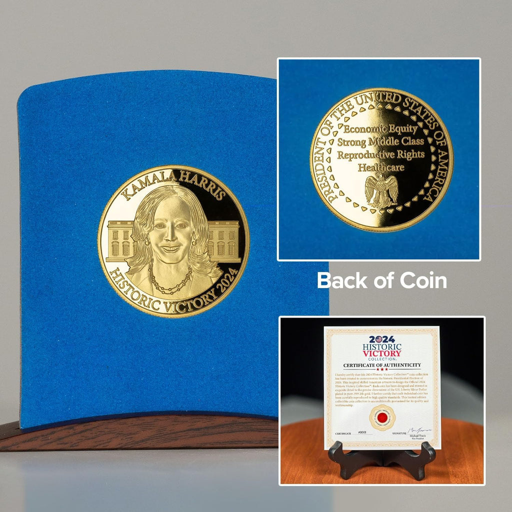 Kamala Harris 2024 Commemorative Coin – Gold-Layered Collectible