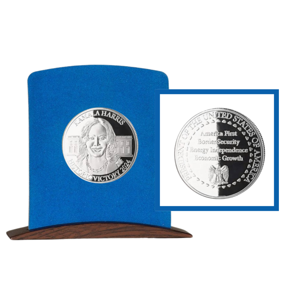 Kamala Harris 2024 Commemorative Coin - Silver-Layered Edition