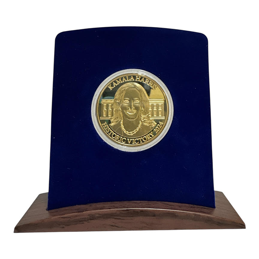 Kamala Harris 2024 Commemorative Coin – Gold-Layered Collectible