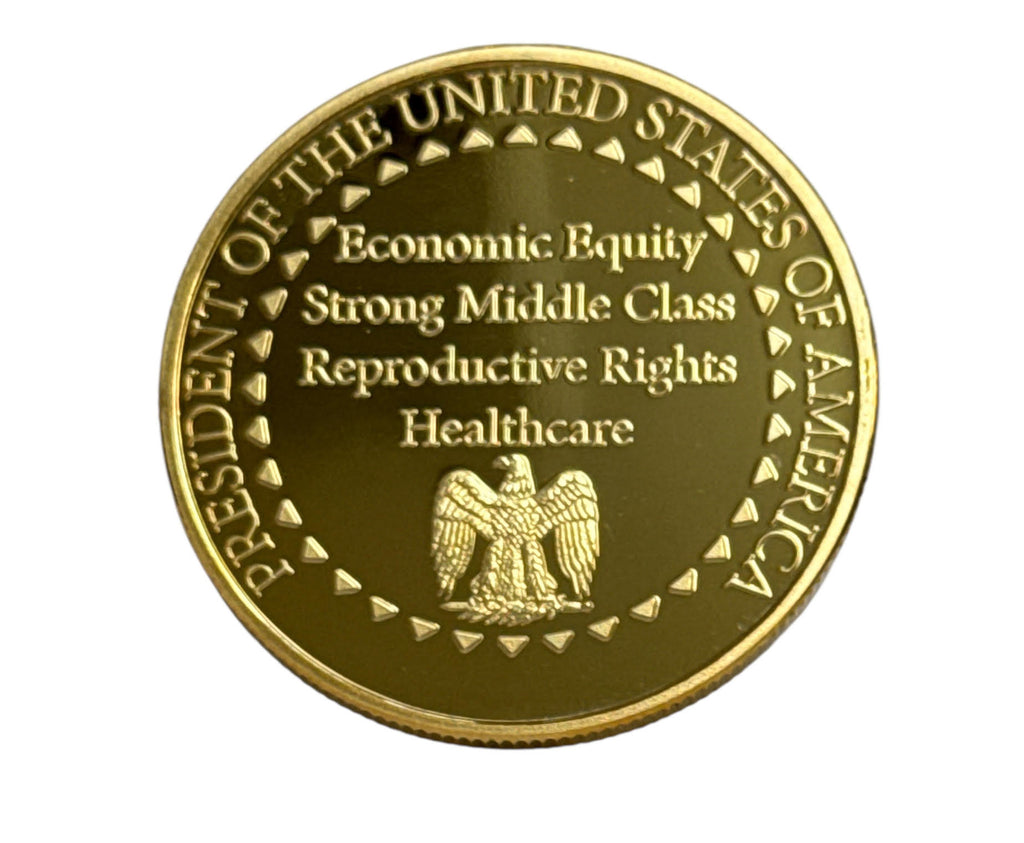 Kamala Harris 2024 Commemorative Coin – Gold-Layered Collectible
