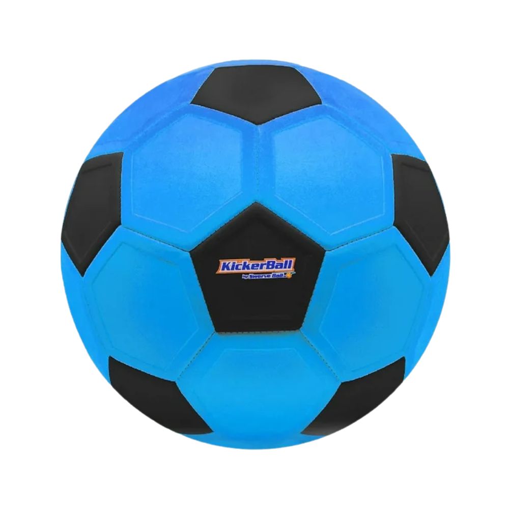 KickerBall by Swerve Sports – Curve & Swerve Soccer Ball for Kids & Adults – Fun Trick Shot Training Ball – Electric Blue