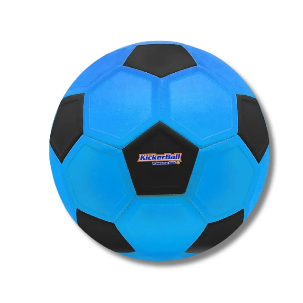 KickerBall by Swerve Sports – Curve & Trick Soccer Ball – Electric Blue