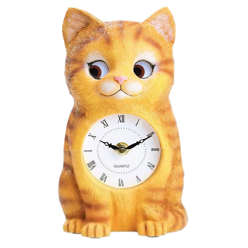 Kitty Clock with Moving Eyes