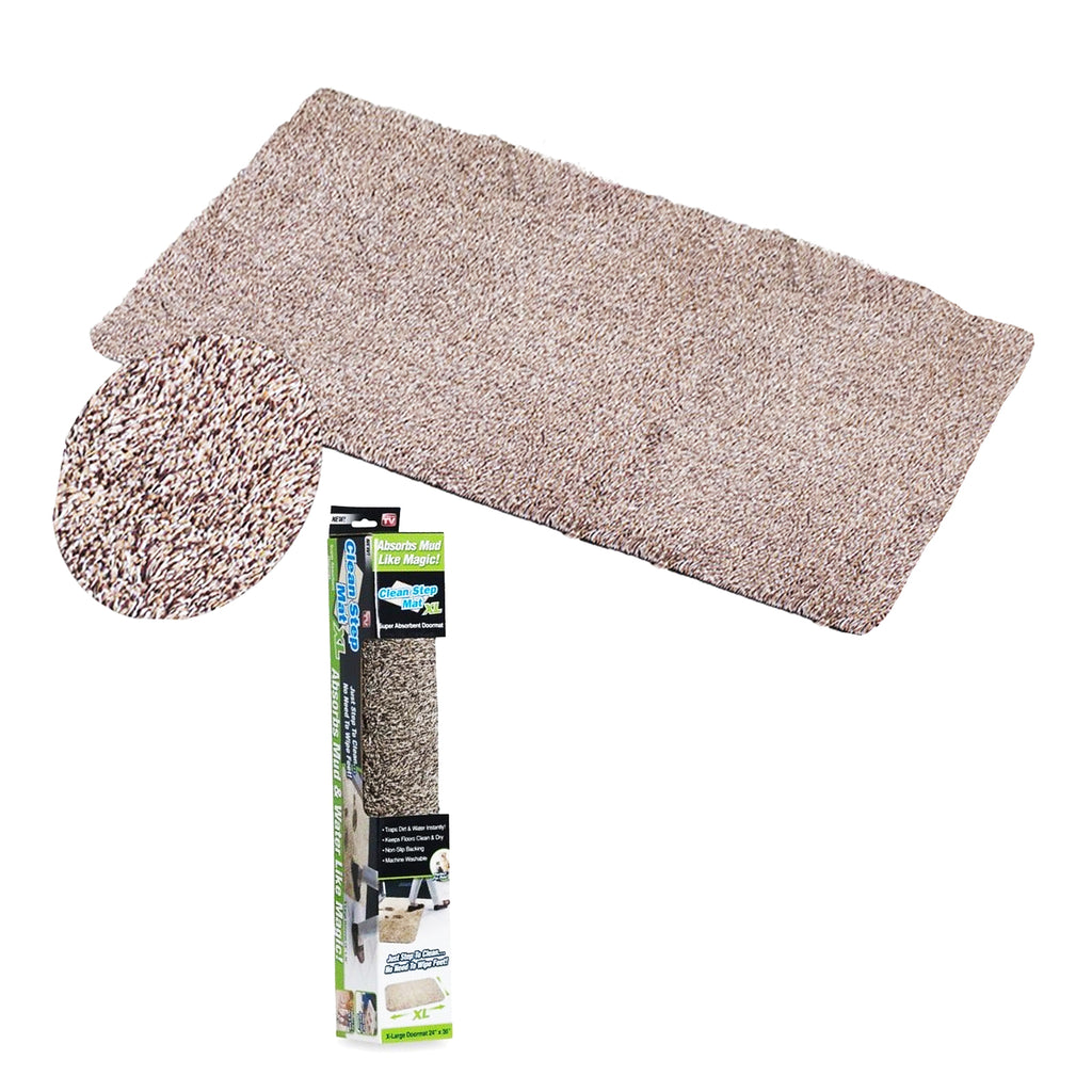 Clean Step Mat Runner - Tan -  2 Pack (24" x 60" )