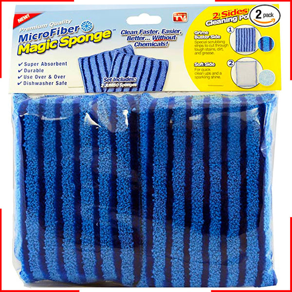 Magic Microfiber Jumbo Sponges - 2 Pack